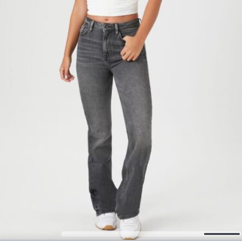Forever 21 Gray Flare Jeans